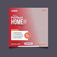 Real Estate Property Sale Social Media Post, Modern Real Estate House Sale Banner, Unique Design Template vector