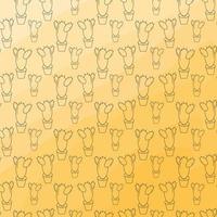 Seamless endless pattern with outline drawing cactus. Vector repeat texture. Abstract background.