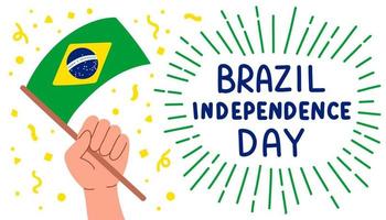 Brazil independence day vector illustration 7 September. Template for independence day poster design