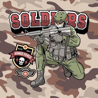 the military vector illustration