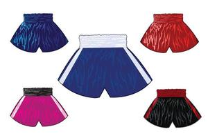 conjunto de pantalones cortos de boxeo vector