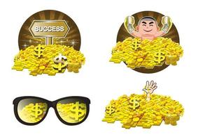 Business concept for Rich and successful from business vector