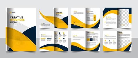 corporate company profile brochure annual report booklet business proposal layout concept design vector
