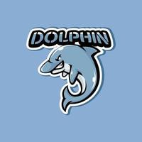 Dolphin mascot logo design illustration vector