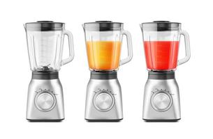 Realistic isolated juicer, kitchen mixer blender vector