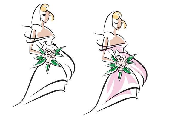 Beautiful bride character