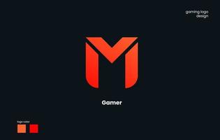 the logo concept for the game using the letter M that has been modified to make it cool. logo design with gradient color combined with black background. vector