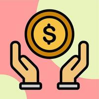 ilustración vectorial gráfico de negocios, invertir, icono de dinero vector