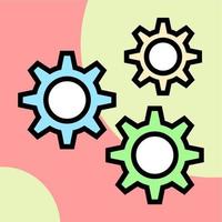 Illustration Vector Graphic of Cogs, gear, setting Icon