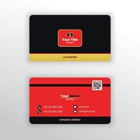 Elegant Red Black Business Card Template vector