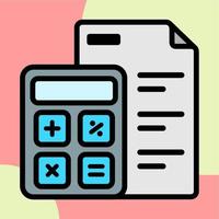 ilustración vectorial gráfico de contabilidad, calculadora, icono de cálculo vector