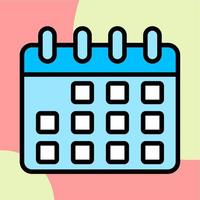 ilustración vectorial gráfico de calendario, fecha, icono de evento vector