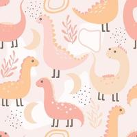 kids pattern with dino vector