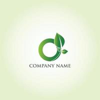 Organic product letter O logo vector