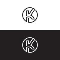 diseño de logotipo premium inicial de letra k vector