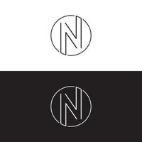 Letter n initial logo design vector