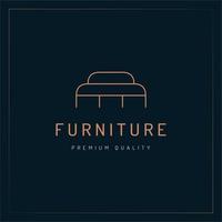 Furniture and Interior Design Outline Logo Concept vector