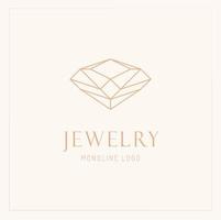 Line Art Diamond Logo Vector Design. Abstract Monoline Diamond Emblem, Designs Concept. Geometry Diamond Logo Icon Vector Template