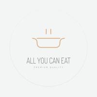 Restaurant Logo with Pan Outline vector