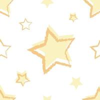 seamless pattern with golden stars vector