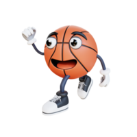 la mascotte de basket-ball court illustration de personnage 3d png