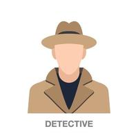 detective sobre fondo transparente vector