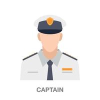 captain on transparent background vector