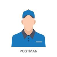 postman on transparent background vector