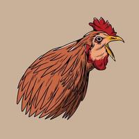 chicken face vector illustration used specifically for advertising branding purposes and so on