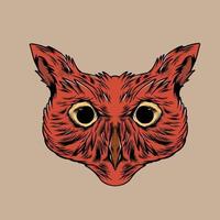 owl face vector illustration specially made for advertising branding use and so on