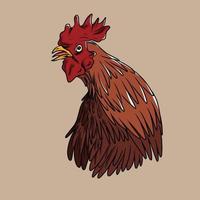 chicken face vector illustration used specifically for advertising branding purposes and so on