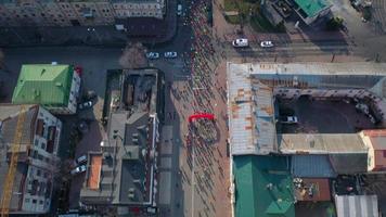 Nova Poshta Kyiv Half Marathon. Aerial view. photo