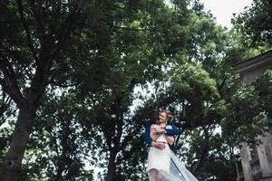 Beautiful couple in the park photo