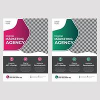 Business flyer template with gradient color vector