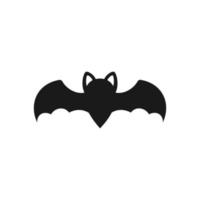 Halloween bat silhouette simple icon logo illustration vector