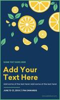 Summer Cocktail Party Invitation Template. citrus fruits on a colored background with text. Lemon, lime, and orange - colorful, creative, and abstract background. vector