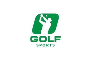 Alphabet letter icon logo O for Golf logo design vector template, Vector label of golf, Logo of golf championship, illustration, Creative icon, design concept
