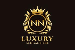 Initial NN Letter Royal Luxury Logo template in vector art for luxurious branding projects and other vector illustration.