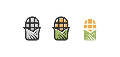 Corn icon with 3 variation design vector