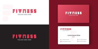 Fitness gym logo template design vector