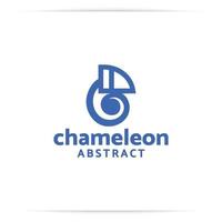 vector abstracto de diseño de logotipo de camaleón