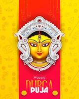 happy durga puja creative ads and social media post banner design vector