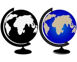 earth globe with a view of America and Europe on a white background vector