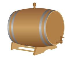 barrels for storing wine on a white background vector