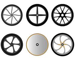 ruedas para bicicleta deportiva sobre un fondo blanco vector