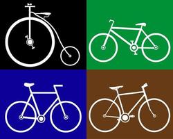 different bikes to different backgrounds vector