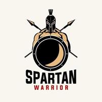 gladiator warrior mascot template. spartan knight character vector illustration.