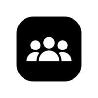 Team, group, teamwork avatar icon vector isolated on square background