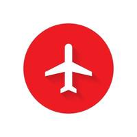 Plane, airplane mode button icon vector in flat style
