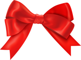 Shiny red satin  bow png